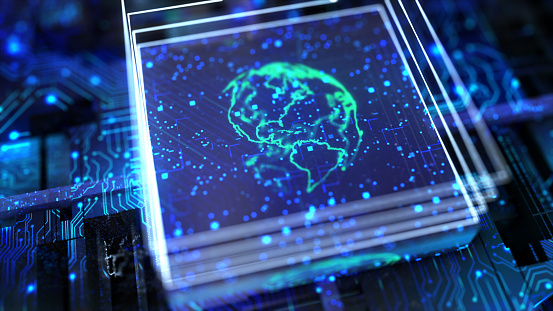 world map, tech environment